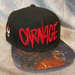 New Era Carnage Marvel Black and Red 9FIFTY Snapback Hat.